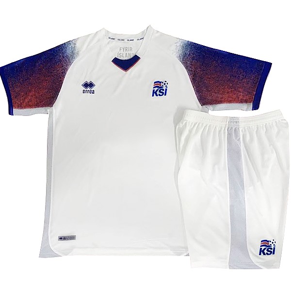 Camiseta Islandia Segunda Niño 2018 Blanco